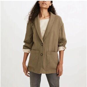 Madewell Olive green blazer, lightweight